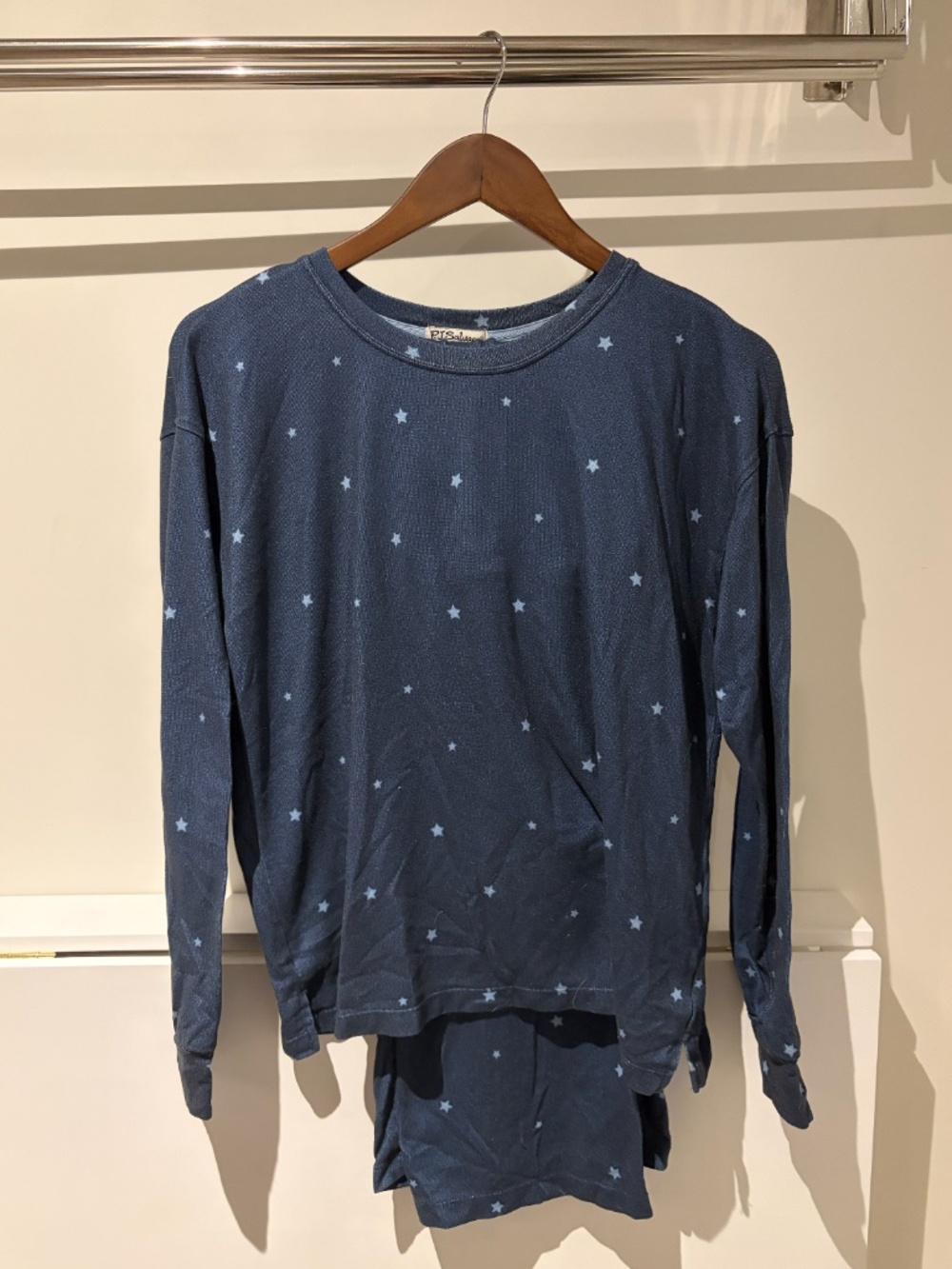 P.J. Salvage Navy Star Print Pajama Set S